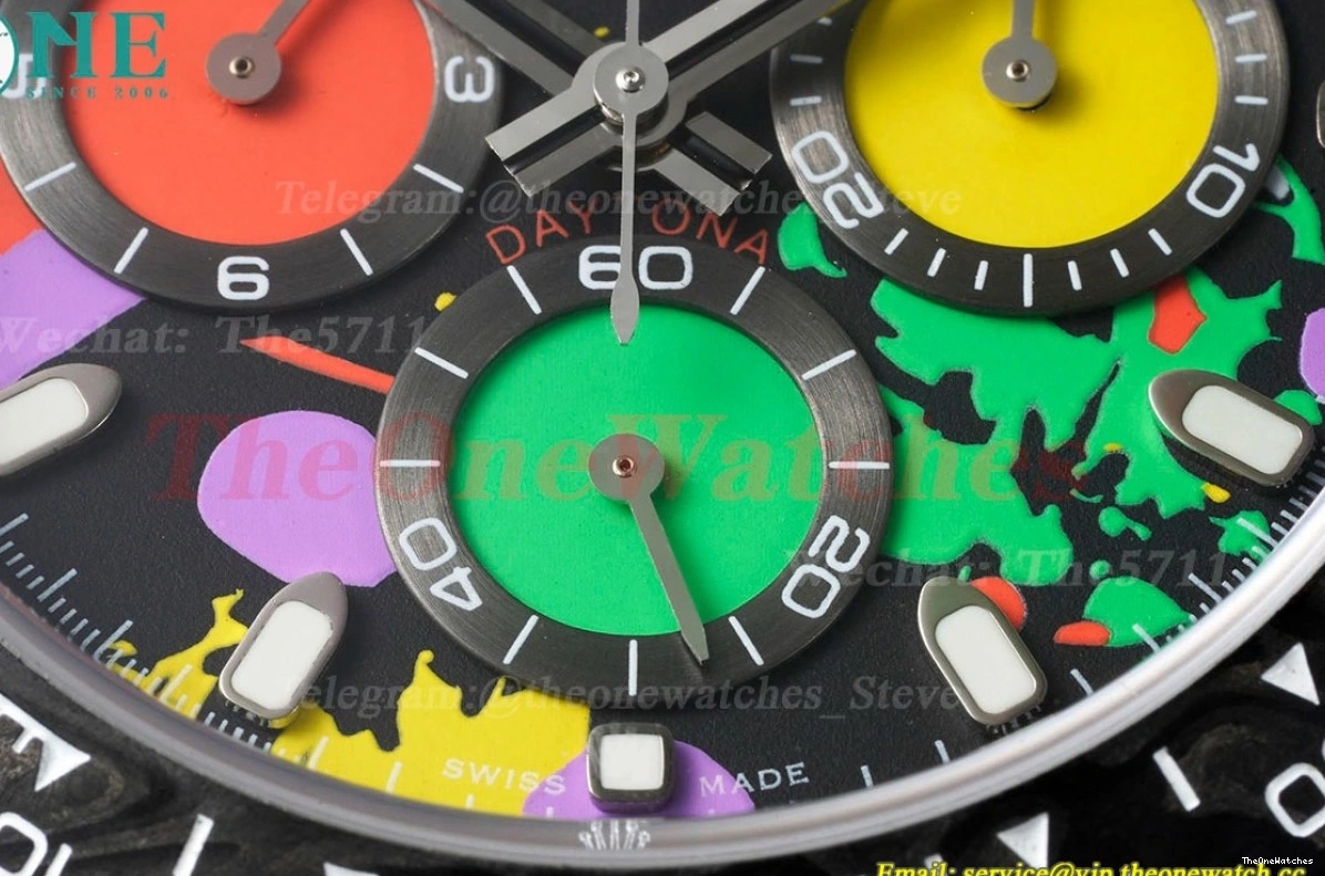 Daytona QF Dial DIW NY Graffiti Carbon SA4130 Colorful 40mm 0416